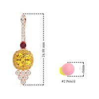 Art-Deco Dangling Halo Earrings