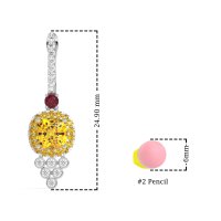 Art-Deco Dangling Halo Earrings