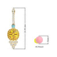 Art-Deco Dangling Halo Earrings