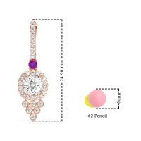 Art-Deco Dangling Halo Earrings