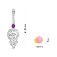 Art-Deco Dangling Halo Earrings