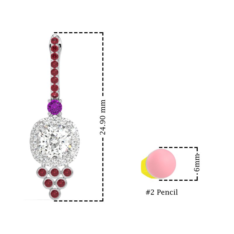 Art-Deco Dangling Halo Earrings