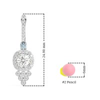 Art-Deco Dangling Halo Earrings
