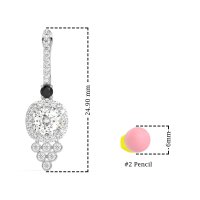 Art-Deco Dangling Halo Earrings