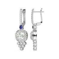 Art-Deco Dangling Halo Earrings