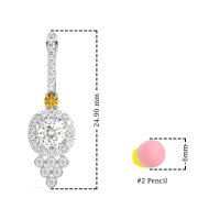 Art-Deco Dangling Halo Earrings