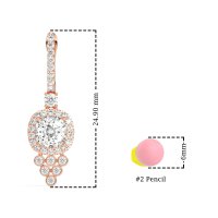 Art-Deco Dangling Halo Earrings