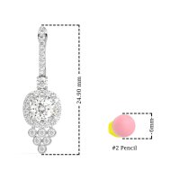 Art-Deco Dangling Halo Earrings