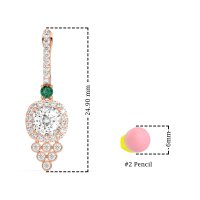 Art-Deco Dangling Halo Earrings