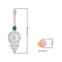 Art-Deco Dangling Halo Earrings