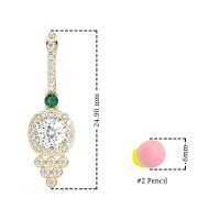 Art-Deco Dangling Halo Earrings