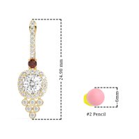 Art-Deco Dangling Halo Earrings