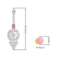 Art-Deco Dangling Halo Earrings