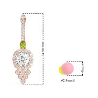 Art-Deco Dangling Halo Earrings