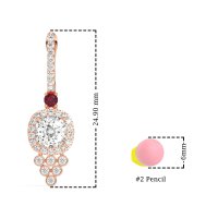 Art-Deco Dangling Halo Earrings