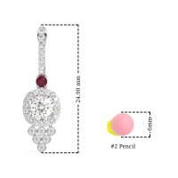 Art-Deco Dangling Halo Earrings