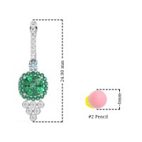 Art-Deco Dangling Halo Earrings