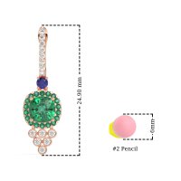 Art-Deco Dangling Halo Earrings