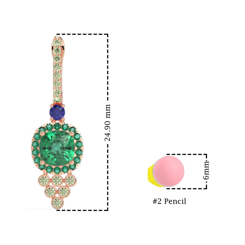 Art-Deco Dangling Halo Earrings