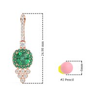 Art-Deco Dangling Halo Earrings