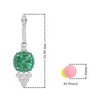 Art-Deco Dangling Halo Earrings