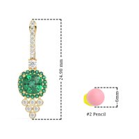 Art-Deco Dangling Halo Earrings