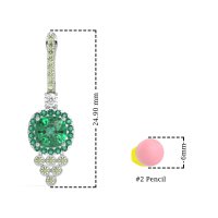 Art-Deco Dangling Halo Earrings