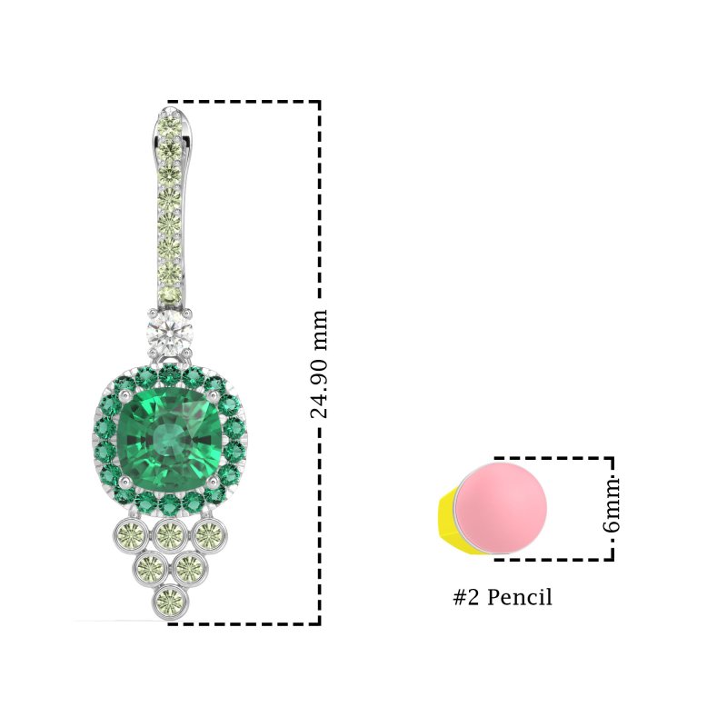 Art-Deco Dangling Halo Earrings