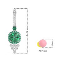 Art-Deco Dangling Halo Earrings