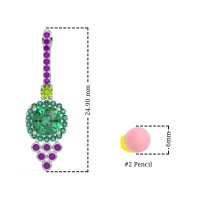 Art-Deco Dangling Halo Earrings