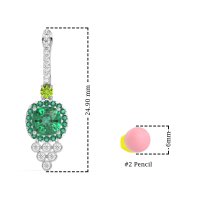 Art-Deco Dangling Halo Earrings