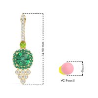 Art-Deco Dangling Halo Earrings