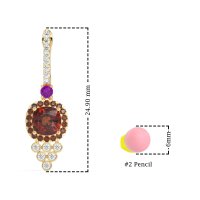 Art-Deco Dangling Halo Earrings