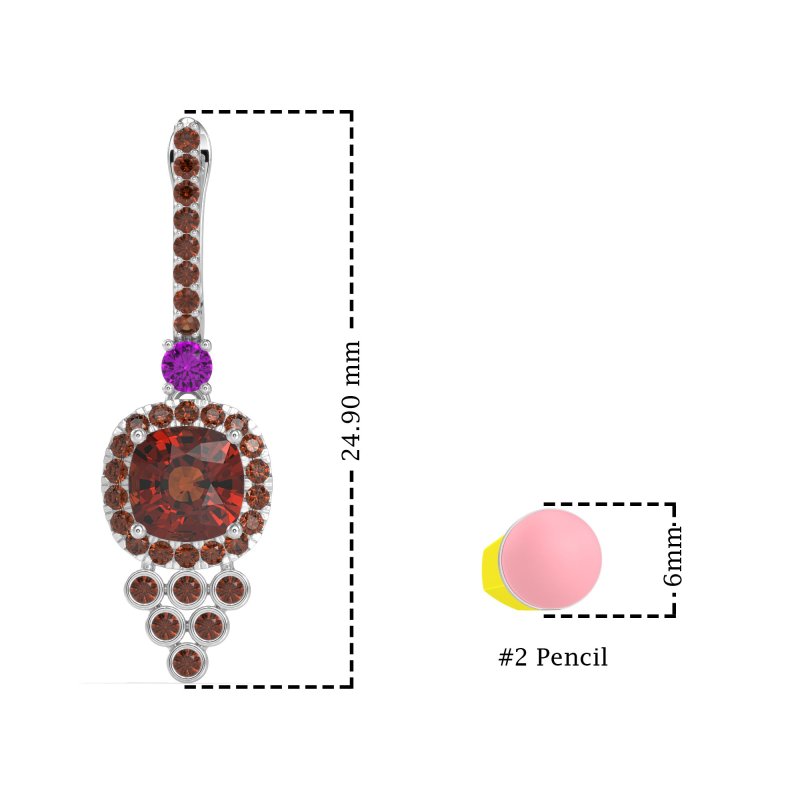 Art-Deco Dangling Halo Earrings