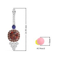 Art-Deco Dangling Halo Earrings