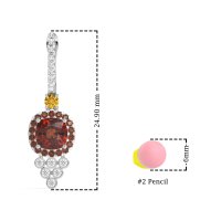 Art-Deco Dangling Halo Earrings