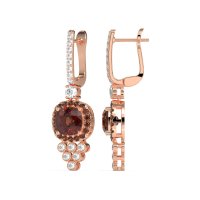 Art-Deco Dangling Halo Earrings