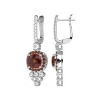 Art-Deco Dangling Halo Earrings