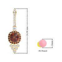 Art-Deco Dangling Halo Earrings