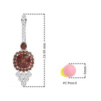 Art-Deco Dangling Halo Earrings