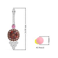 Art-Deco Dangling Halo Earrings