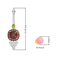 Art-Deco Dangling Halo Earrings