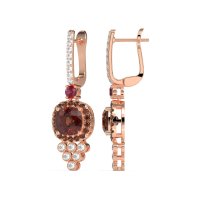 Art-Deco Dangling Halo Earrings