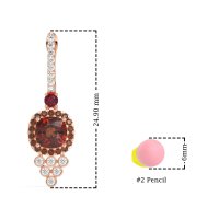 Art-Deco Dangling Halo Earrings