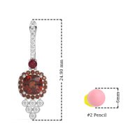 Art-Deco Dangling Halo Earrings