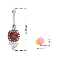 Art-Deco Dangling Halo Earrings