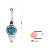 Art-Deco Dangling Halo Earrings