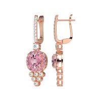Art-Deco Dangling Halo Earrings