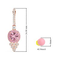 Art-Deco Dangling Halo Earrings