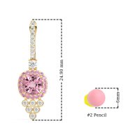 Art-Deco Dangling Halo Earrings